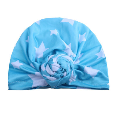 

Baby Hat with Bow Sweet Star Print Baby Cap For Girls Boys Elastic Infant Accessories 1 PCS
