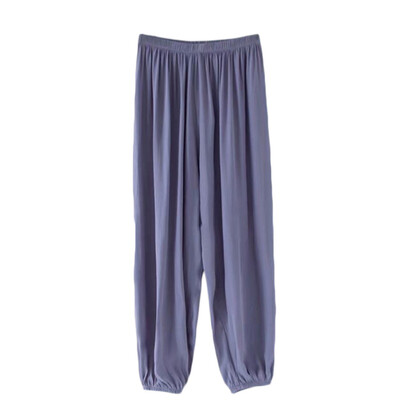 

Women 2019 Spring Summer New Vertical Pants High Waist Loose Thin Ice Silk Sunscreen Wide Leg Pants