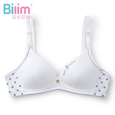 

Hundreds of girls&girls bra without rims thin section small chest gathered bra development period student 91112 white 80A