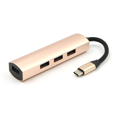 

4-Port USB Hub 5Gbps High Speed for Laptop Computer Phone Tablet Type-C to USB 30 Multi-USB Port Black