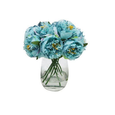

Artificial Peony Bouquet Large Flowers Romantic 5 Flower for Home Shop Decor Fake Flower Bouquet Simulation Peony for Lady Gift