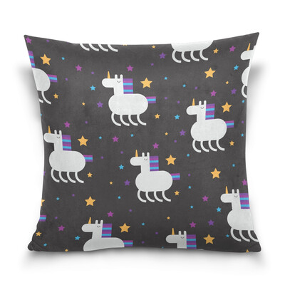 

ALAZA Throw Pillow Cover 16 X 16 inch Christmas Gift Cushion Cover with Horses Printed Pillowcase
