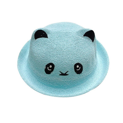 

Fashion Ears Straw Hats Baby Hats For Girls Bucket Hat Boys Cap Children Sun Summer Cap Kids Solid Beach Panama Caps