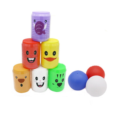 

YIWULAChildren Indoor Cartoon Cans Puzzle Plastic Bowling Funny Toy