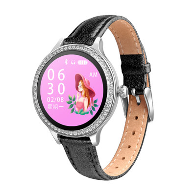 

〖Follure〗Luxury Leather Strap M8 Smart Watch Women Heart Rate Monitor Blood Pressure