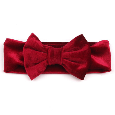 

Baby girl Headbands gold velvet bow elastic hair accessories Kids Hair Accessories Baby Cute bow hairband