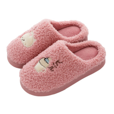 

Kids Cotton Indoor Slippers Baby Winter Boys Girls Home Non-Slip Cartoon Pattern Cute Plush Warm Shoes