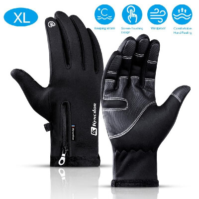 

Kyncilor Winter Outdoor Gloves Water-Splashing Resistant Cycling Sports Gloves Men Women Warm-Keeping Anti-Skidding Screen-Touchin