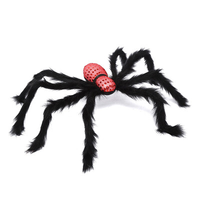 

Halloween Props Spider Extra Large Spider Web Simulation Spider Cotton Plush Haunted House Bar Decoration Whole Sequins Spider