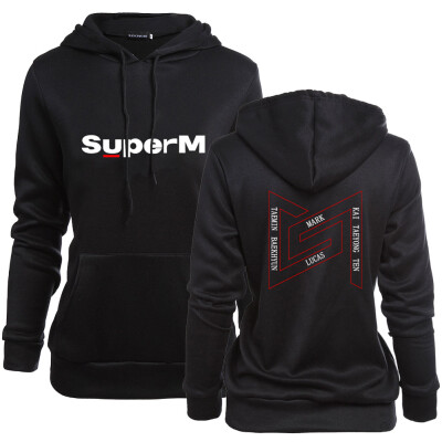 

Kpop Fans Superm Hoodies Mini Album &39Superm&39 Hoodie Mark Kai Ten Taemin Baekhyun Hooded Sweatshirt Pullovers Top