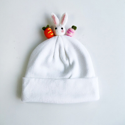 

Infantile Autumn Winter Baby Cute Hats Kids Wool Cartoon Knitted Hemming Caps Headwears 1-5Y