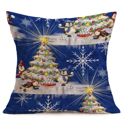 

Tailored Merry Christmas Linen Pillow Cases Sofa Cushion Cover Home Decoration