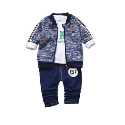 

Childrens Set Boys Clothing Kids Boy Casual Clothes Cartoon Duck Print Sweatshirt Tops T-Shirt Denim Pants 3Pcs Set