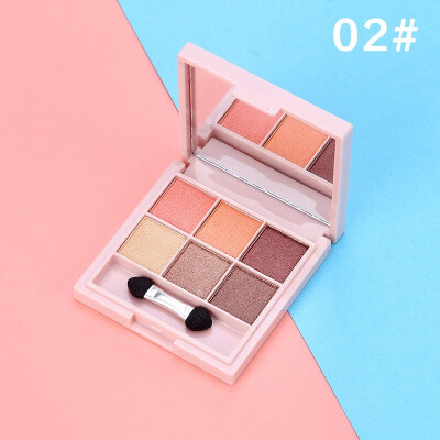 

6 Colors Smoky Warm Eyeshadow Makeup Palette Pigment Eyeshadow Cosmetics Waterproof Eye Shadow Palette With Brush