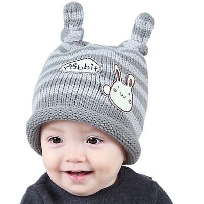 

New Hat For Baby Girl&Baby Boy knot Ear Rabbit Bunny Winter Knitting Hat Baby Cute Fashion Photography Accessories
