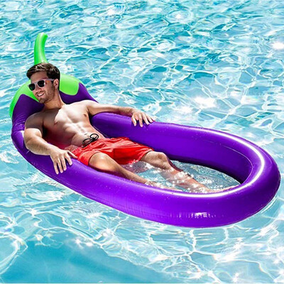 

YIWULAInflatable Eggplant Pool Float Outdoor Swimming Pool Purple Pool Summer Party