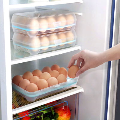 

Add product benefits refrigerator storage box egg storage box plastic refrigerator storage box single layer 15 grid WGS-1374