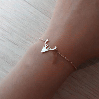 

New Elk Reindeer Bracelet Eco Electroplating Gold Silver Antler Bracelet - Bracelet Silver Jewelry Gifts Chains Bracelet