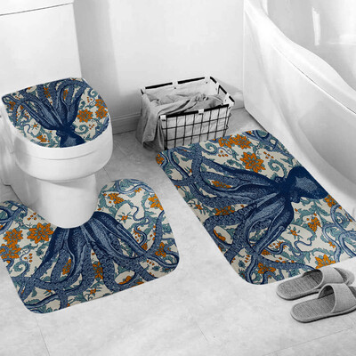 

Gobestart 3pcs Non-Slip Fish Scale Bath Mat Bathroom Kitchen Carpet Doormats Decor