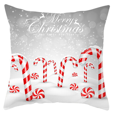 

45x45cm Christmas Red Pillowcase Soft Peach Velvet Decorative Printed Pillowcase With Zipper Poszewki Na Poduszki Kissenbezug