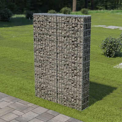 

Gabion Wall with Covers Galvanized Steel 394"x787"x59"