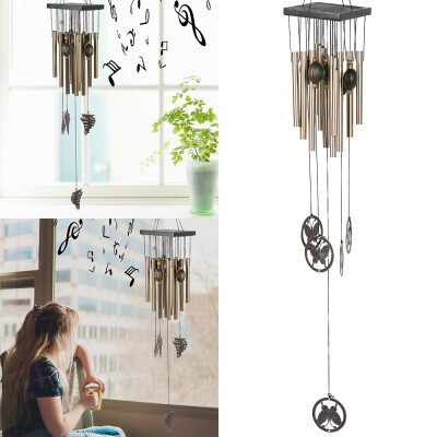 

12 Pipes Bells Wind Chimes Bells Copper Tubes Outdoor Yard Garden Home Decor Ornament