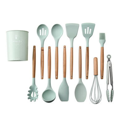 

11PCS Japanese Style Kitchenware Set Household Cooking Tool Sets With Storage Bucket