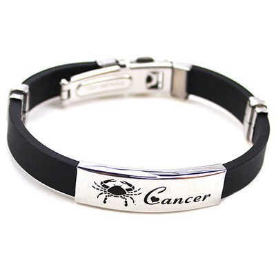 

Personality 12 Constellations Stainless Steel Buckle Leather Bracelet Fashion Wild Unisex Adjustable Bracelet Jewelry Hot Gift