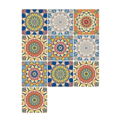 

10 PcsSet Self Adhesive Tile Stickers Art Decals Removable Wall Sticker Kitchen Backsplash Bathroom Home Tidy Protection