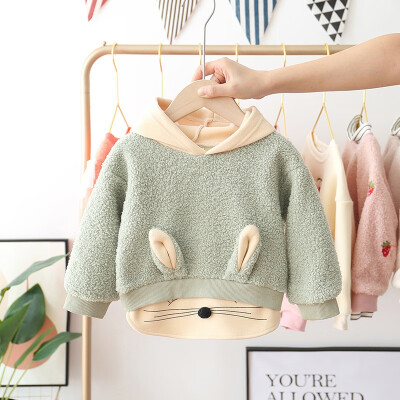 

Fashion Spring Autumn Baby Girls Clothes Cotton Hooded Sweatshirt Cartoon Kids Casual Sportswear Infant Clothing