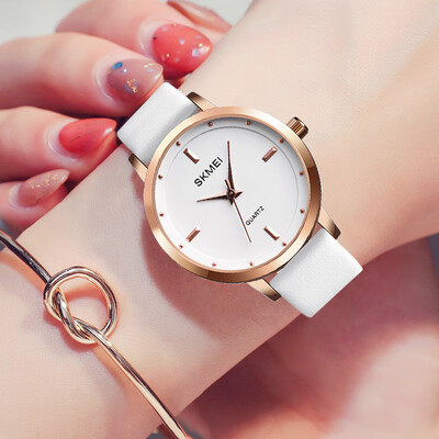 

Time beauty skmei watch ladies fashion trend womens watch Korean version of the simple middle school students quartz watch 1457 white