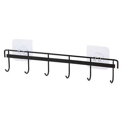 

Sticky Iron Six-Link Hooks For Bathroom Kitchen Punch-Free Wall Hooks Holder Hanging Indoor And Outdoor Home Decoration