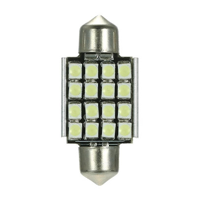 

White 12V 36mm 16 SMD 3528 Car Interior Dome Festoon LED Light Bulbs Lamp