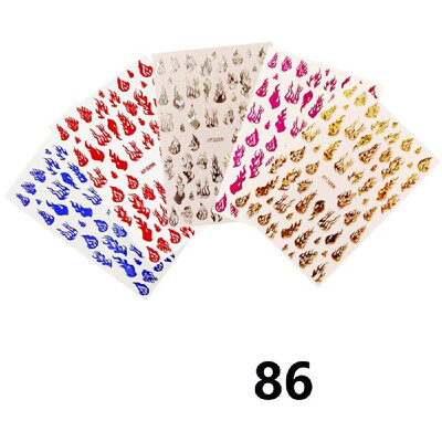 

5PcsSet Blaze Nail Sticker Fire Design Nail Foil DIY Sticker Nail Art Decal