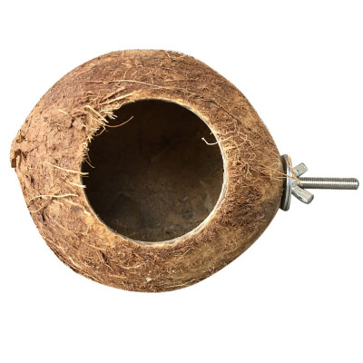 

Pet Bird Coconut Shell Cage Parrot Natural Perching Nest Small Animals Comfortable Bed Squirrel Hamster Breeding Nest