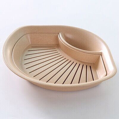 

New Wheat Straw Fan Shape Dumplings Vinegar Tray Seasoning Plate Fruit Dish Draining Dish Tableware Kitchen Tools