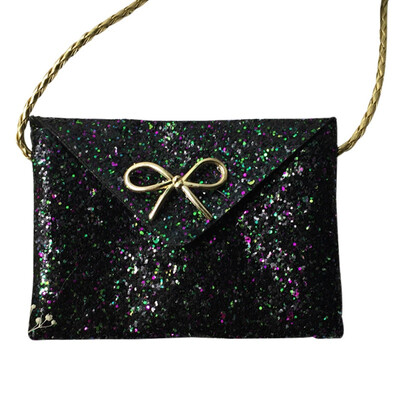 

Sequins Design Flap Hasp Shoulder Messenger Bag Children Mini Fashion Gold Bow Handbag Shoulder Crossbody Bags for women