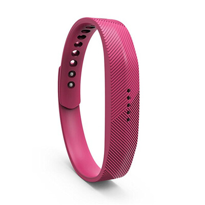 

For Fitbit Flex 2 Soft Silicone with Metal Clasp Buckle Wrist Strap Watch Band