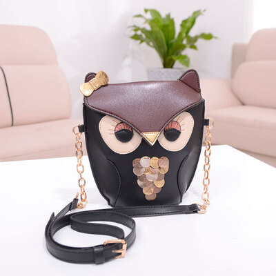 

Stylish Owl Pattern Mixed Style PU Women One Shoulder Bag Vivid Animal Chain Single Strap Bags