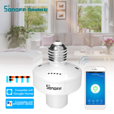 

SONOFF Slampher R2 ITEAD Intelligent Light Bulb Holder 433MHz RF&WiFi Home Bulb Base Compatible with Google-HomeNest & Amazon-Ale