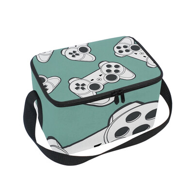 

Lunch Box Insulated Lunch Bag Large Cooler Recreational Machines Tote Bagfor Kids Men Women