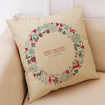 

Tailored New Christmas Cotton Linen Pillow Case Sofa Cushion Cover Home Decor