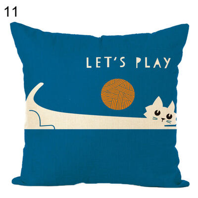 

Cute Cat Printed Soft Throw Pillow Case Cushion Cover Sofa Bed Car Home Decor