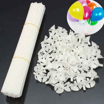 

100 Pieces Balloon Sticks Holders With Cups For Wedding Party Holidays Anniversary Decortion
