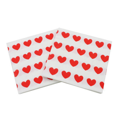 

20 Pcs 33x33cm Party Love With A Colorful Printed Napkin