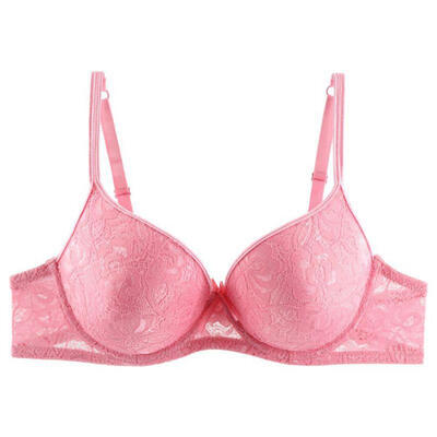 

C Cup Women Full Cup Push Up Bras Lace Floral Rimless Gathered Women Bras Back Closure Under Wire Padded Underwear Bralette