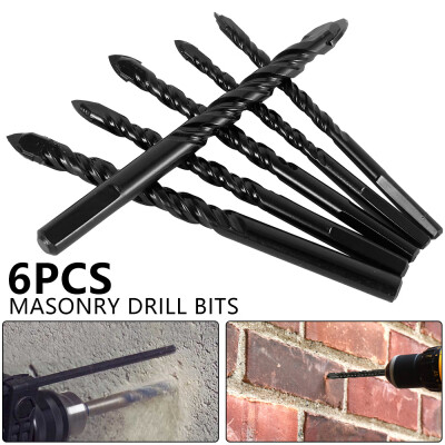 

6Pcs Ceramic Tile Drill Bits Masonry Drill Bits Set For Porcelain Glass Brick Concrete 6-12mm