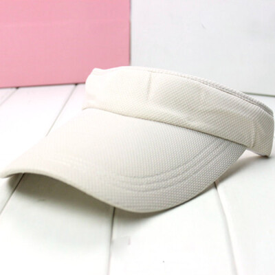 

Men Women Plain Visor Beach Sun Cap Adjustable Hat