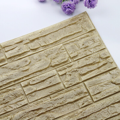 

DIY 3D Brick PE Foam Wallpaper Panels Room Decal Stone Decoration Embossed