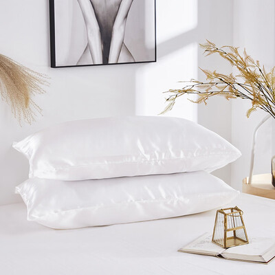 

1Pcs Pure Color Simple Imitated Silk Fabric Satin Summer Pillowcase Pillow Cover